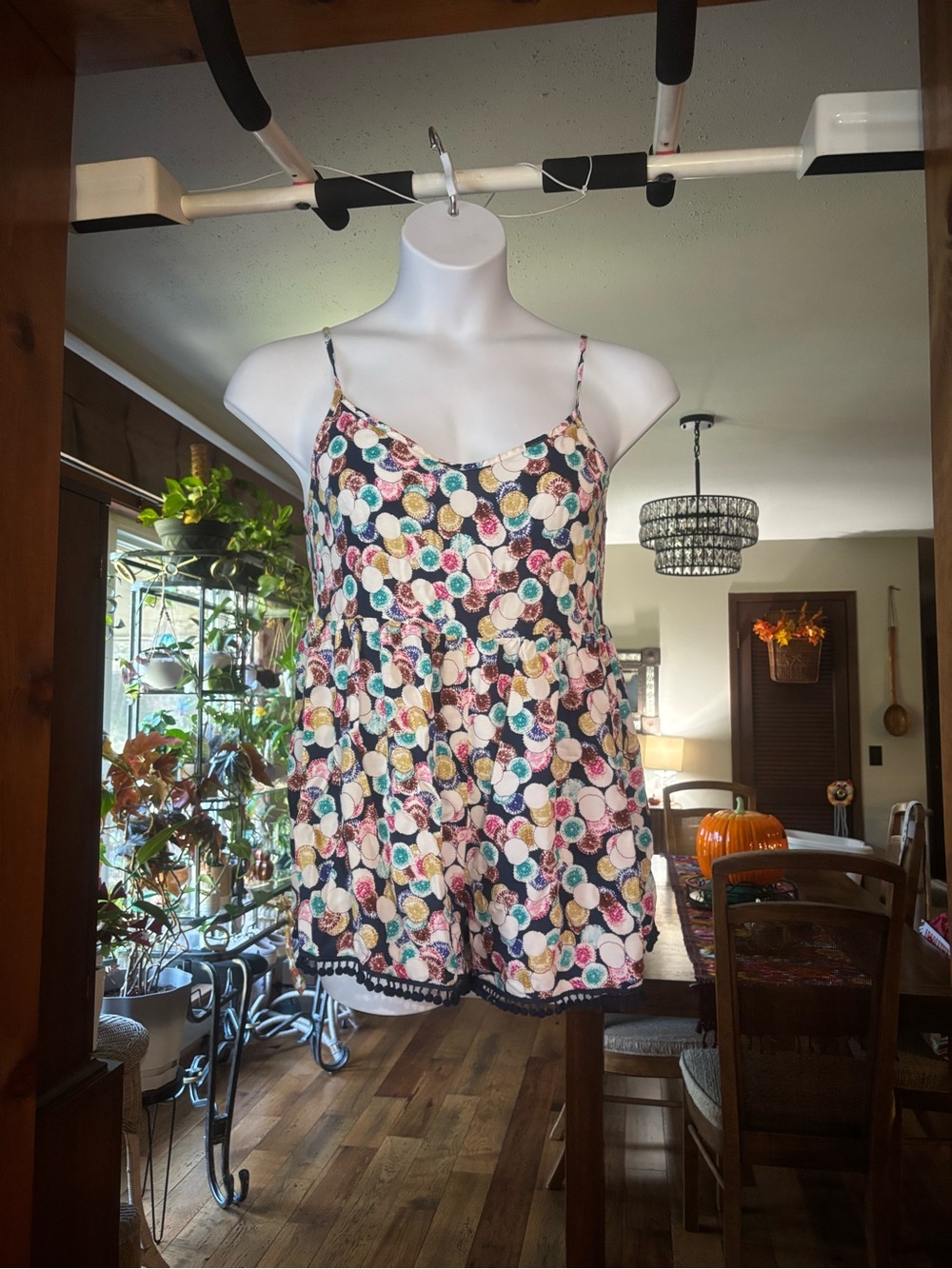Umgee Multi-Color Floral Women’s Spaghetti Strap Cami Romper Size M